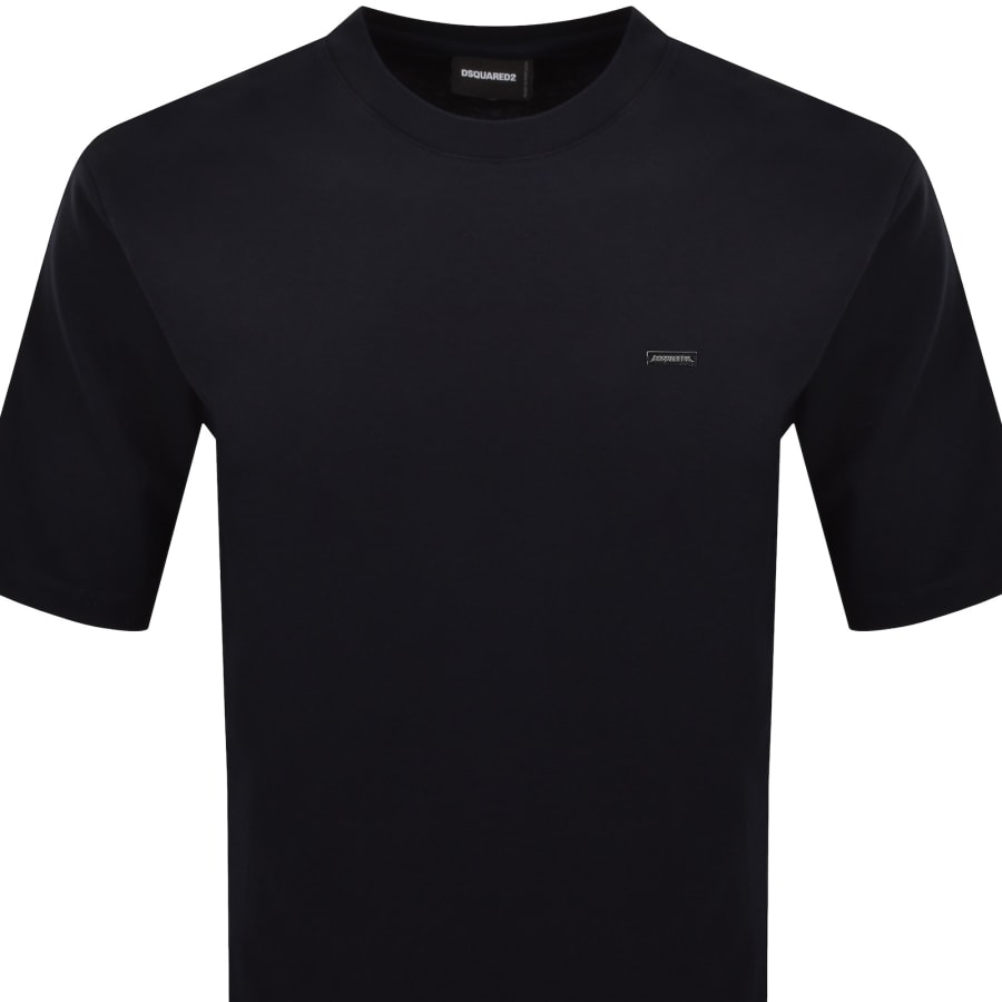 Image number 2 for DSQUARED2 Cool Fit Plaque T Shirt Navy