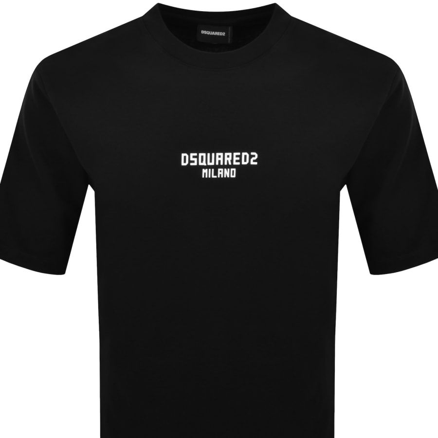 Image number 2 for DSQUARED2 Logo Print Loose Fit T Shirt Black