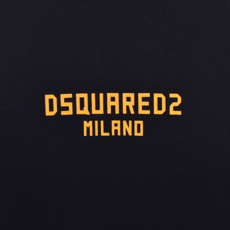 Image number 3 for DSQUARED2 Logo Print Loose Fit T Shirt Navy