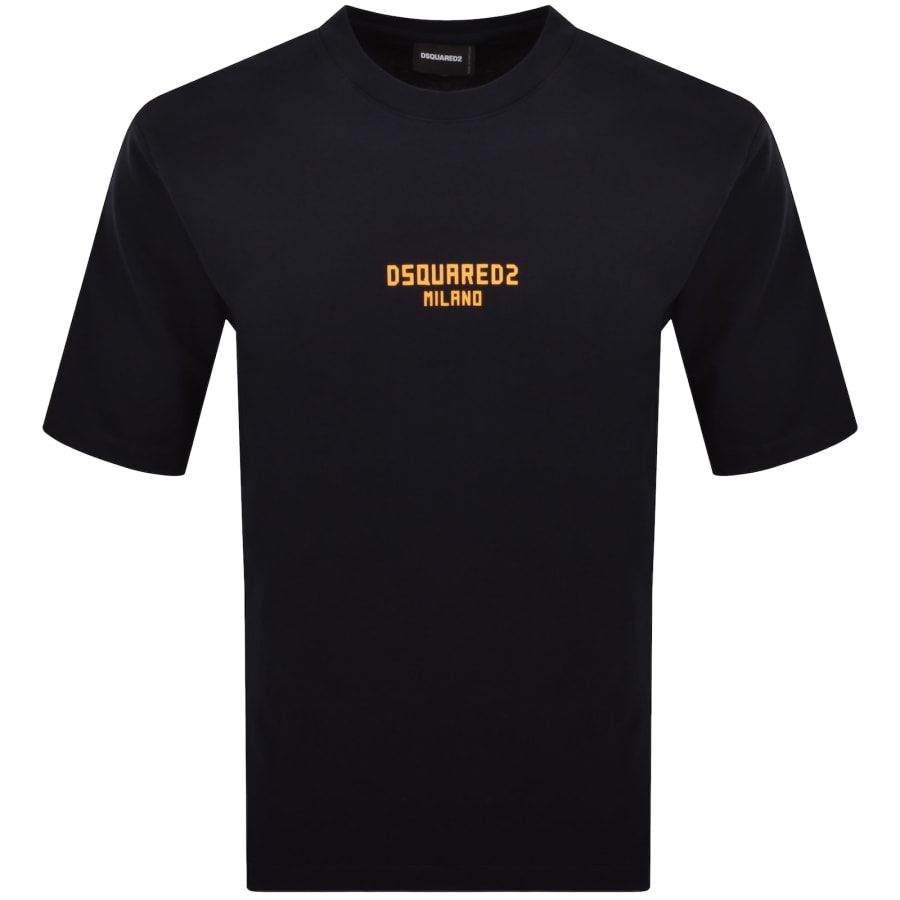 Image number 1 for DSQUARED2 Logo Print Loose Fit T Shirt Navy