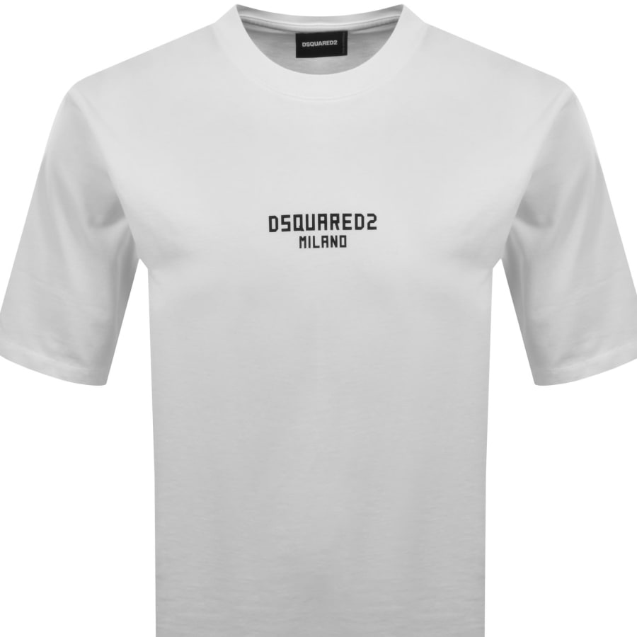 Image number 2 for DSQUARED2 Logo Print Loose Fit T Shirt White