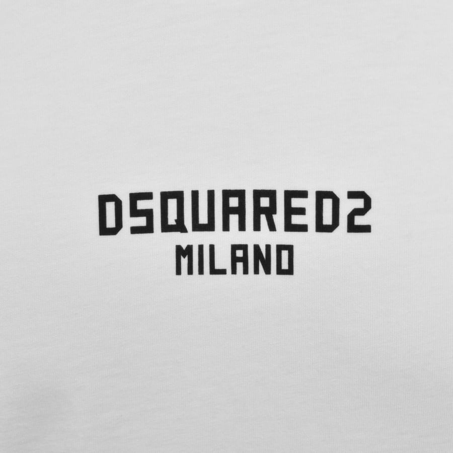 Image number 3 for DSQUARED2 Logo Print Loose Fit T Shirt White