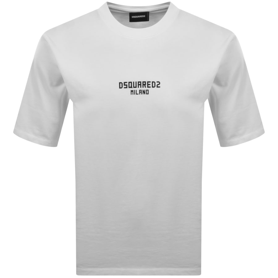 Image number 1 for DSQUARED2 Logo Print Loose Fit T Shirt White