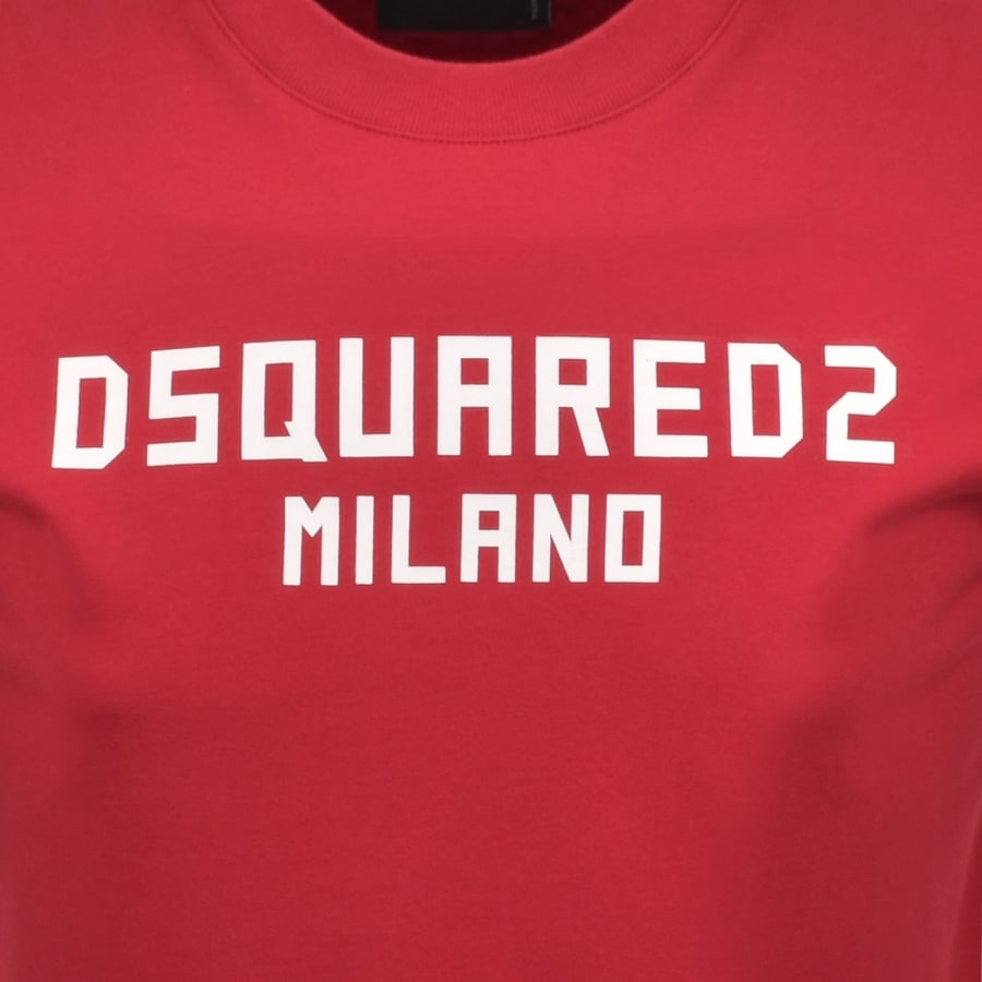 Image number 3 for DSQUARED2 Logo Cool Fit T Shirt Red