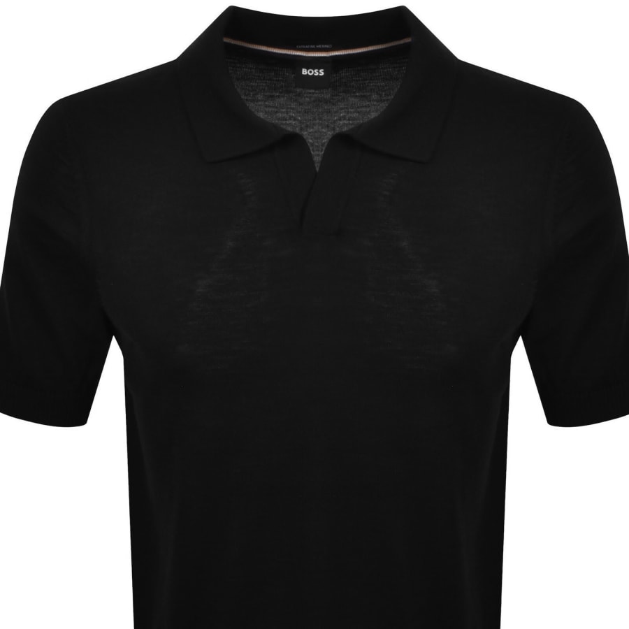 Image number 2 for BOSS Lantoni Knit Polo Black