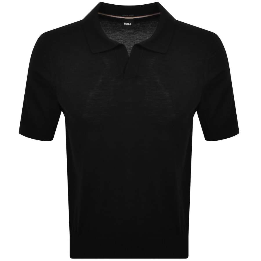 Image number 1 for BOSS Lantoni Knit Polo Black