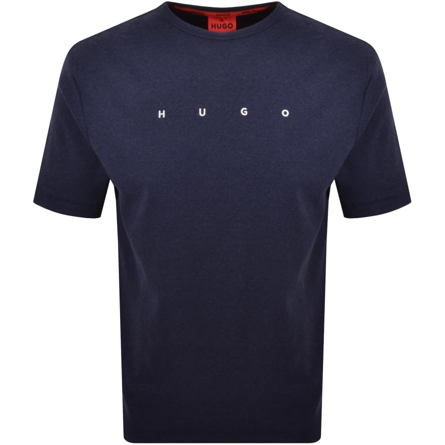 Image number 1 for HUGO Azuri Lounge T Shirt Dark Blue