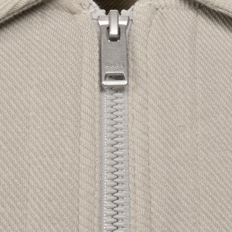 Image number 5 for BOSS Ze Bend Full Zip Sweatshirt Light Beige