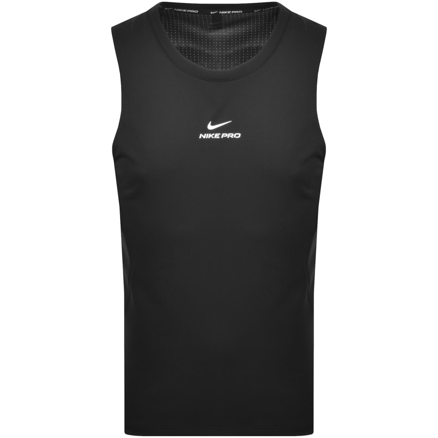Image number 1 for Nike Pro Dri Fit Logo Vest Black