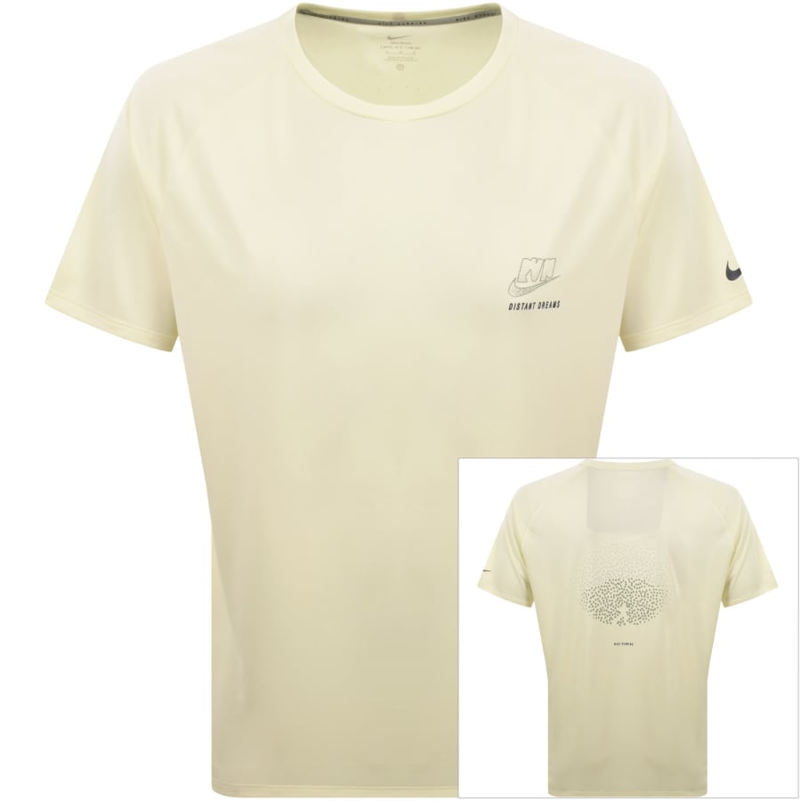 Image number 1 for Nike Training Logo T Shirt Yellow