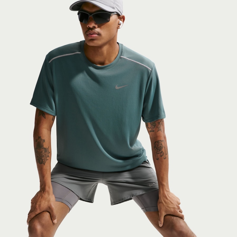 Image number 4 for Nike Running T Shirt Blue