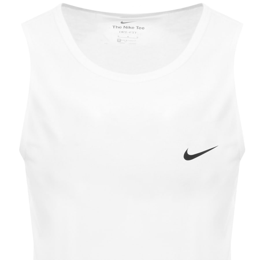 Image number 2 for Nike Training Dri Fit Logo Vest White