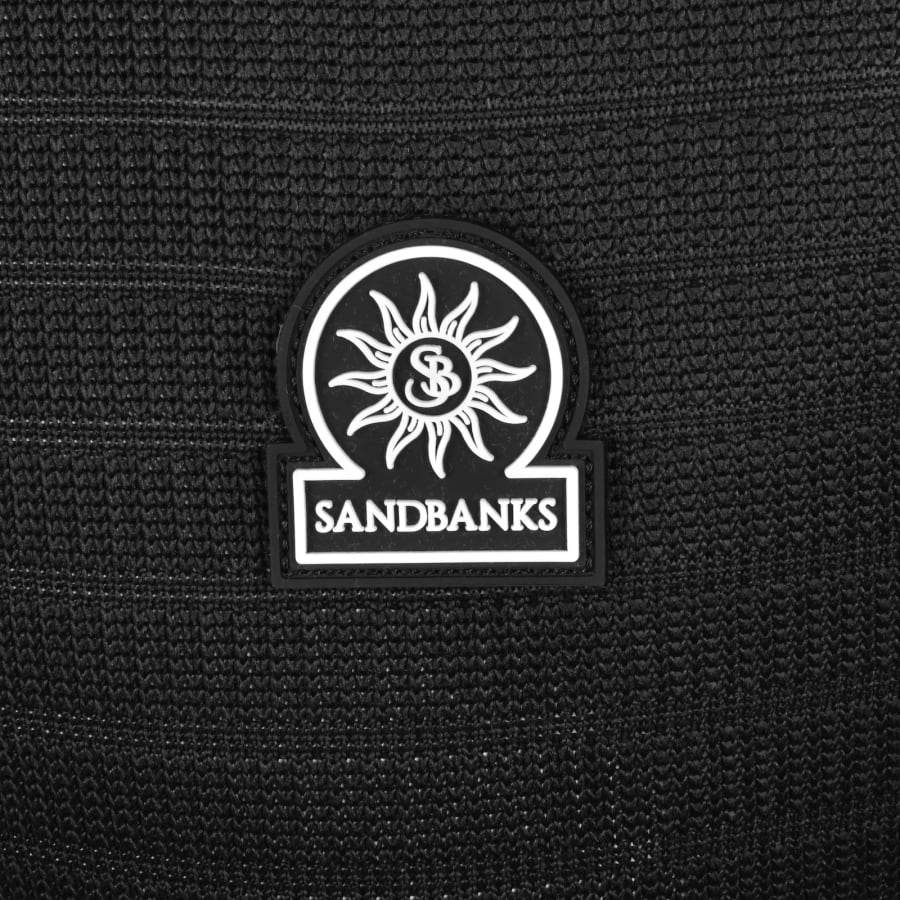 Image number 3 for Sandbanks Textured Jacquard T Shirt Black