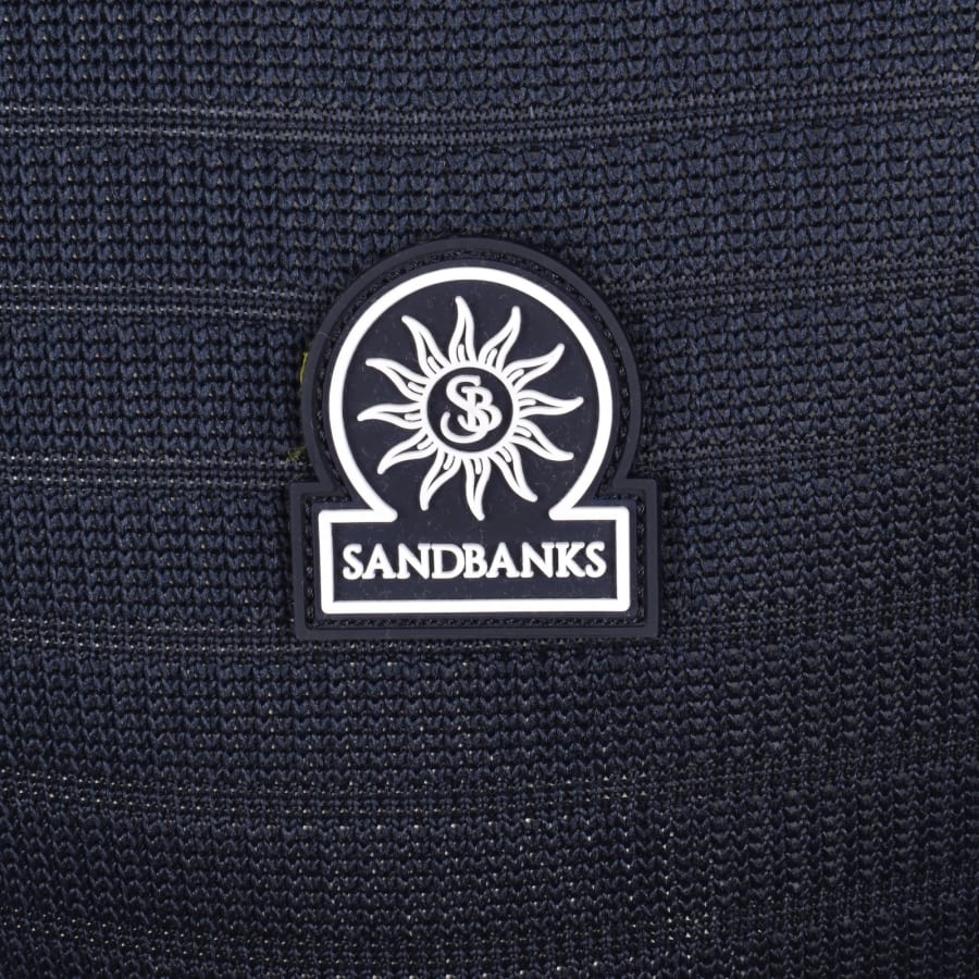 Image number 3 for Sandbanks Textured Jacquard T Shirt Navy