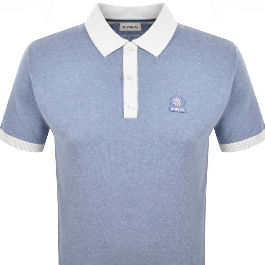 Image number 2 for Sandbanks 3 Button Polo T Shirt Blue