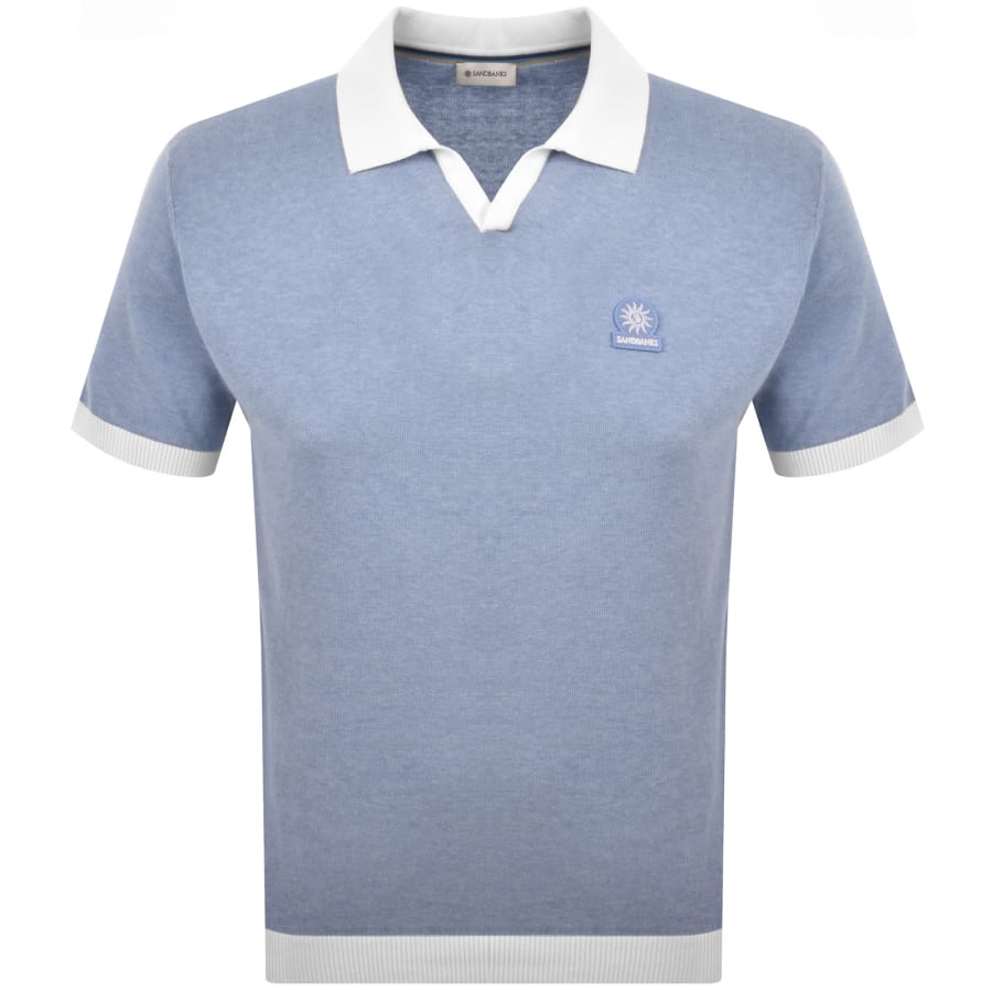 Image number 1 for Sandbanks Revere Collar Polo Blue