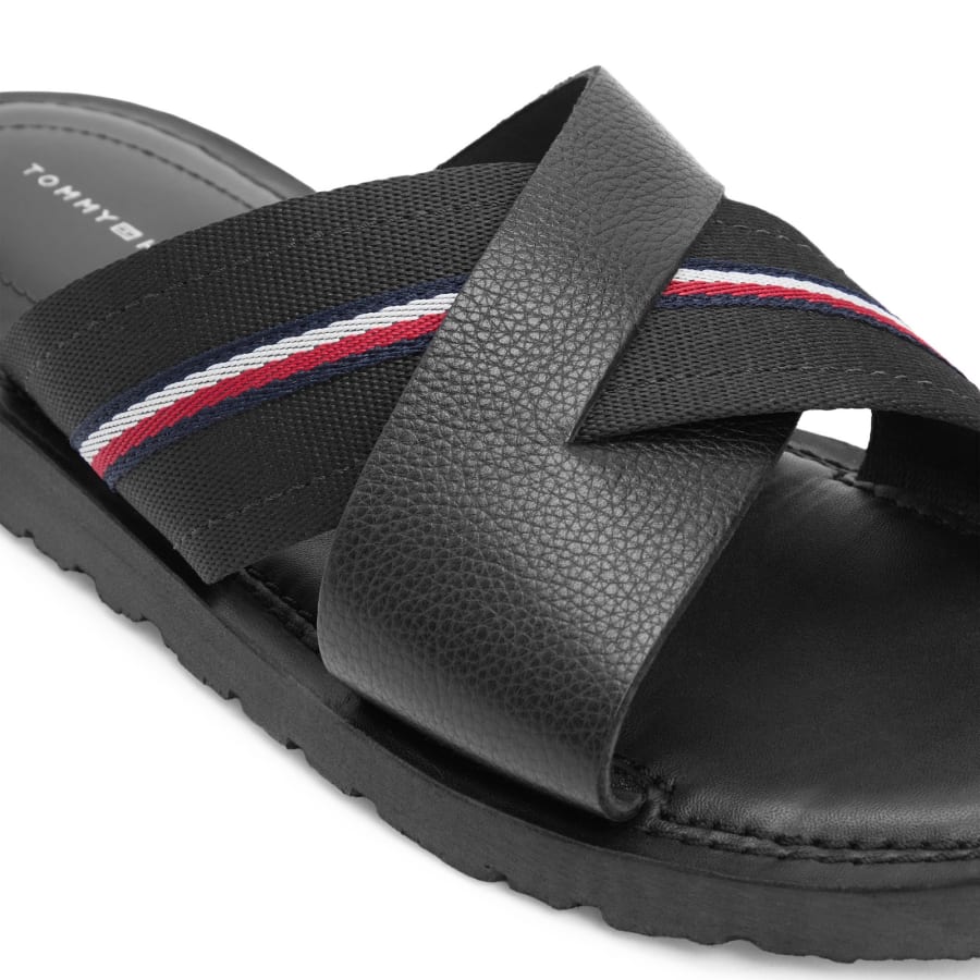 Image number 4 for Tommy Hilfiger Criss Cross Sandals Black