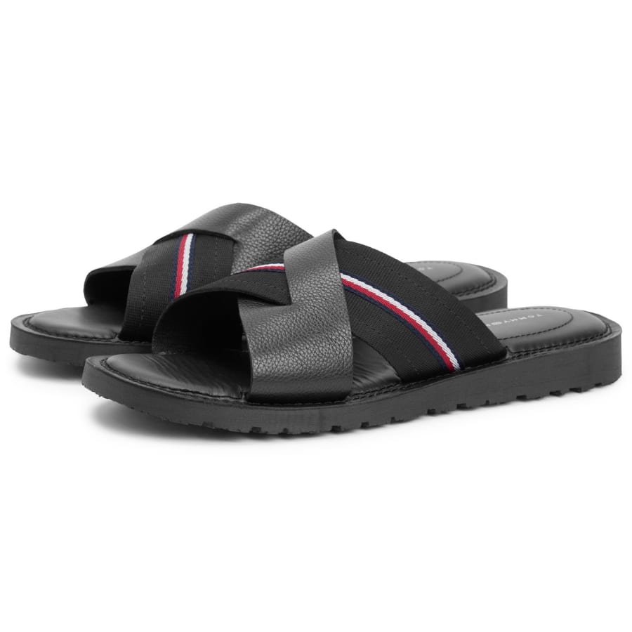 Image number 5 for Tommy Hilfiger Criss Cross Sandals Black