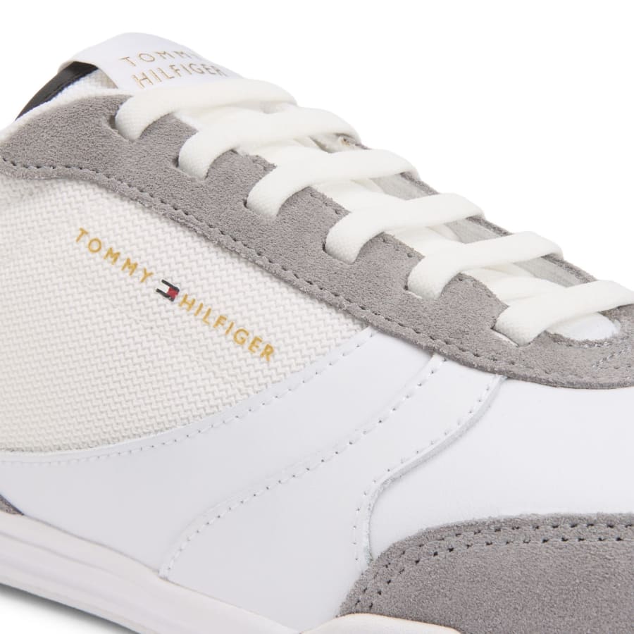 Image number 4 for Tommy Hilfiger Leather Trainers White