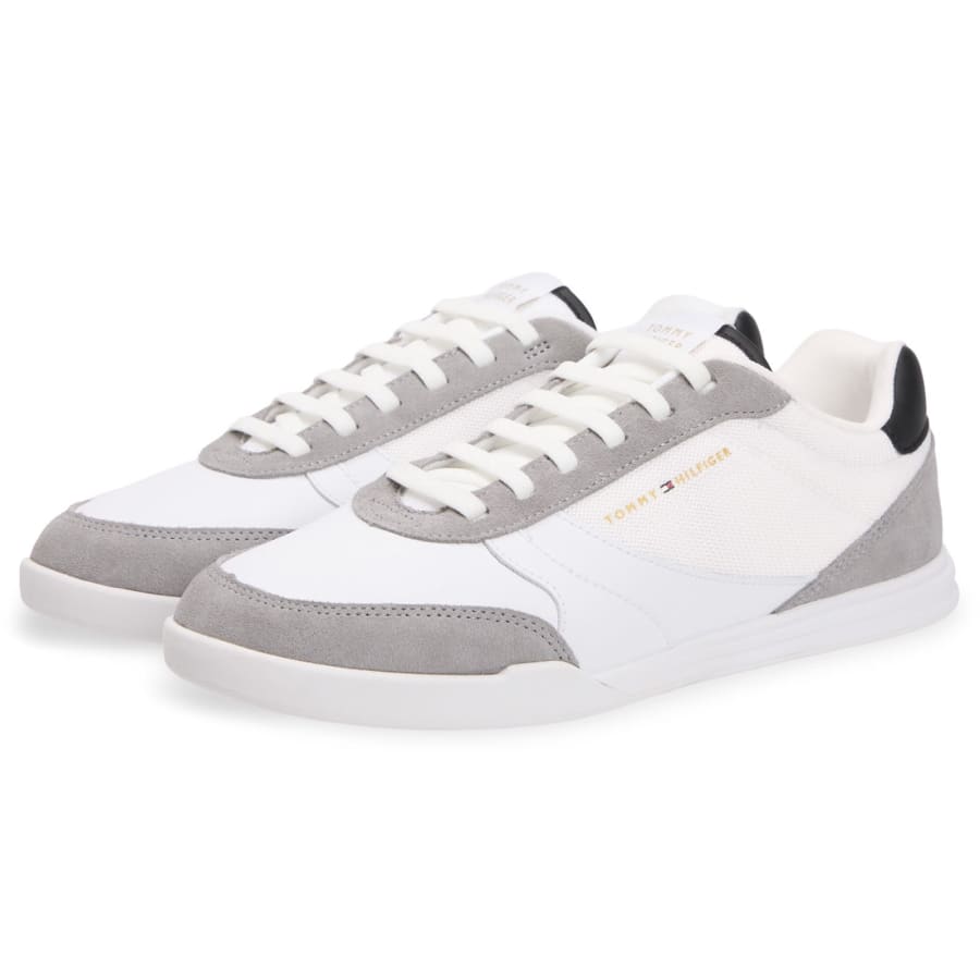Image number 5 for Tommy Hilfiger Leather Trainers White