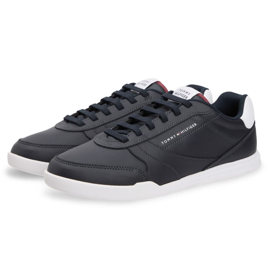 Image number 5 for Tommy Hilfiger Leather Trainers Navy