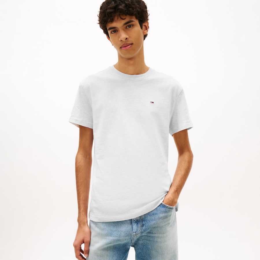 Image number 4 for Tommy Jeans Flag Logo T Shirt Grey