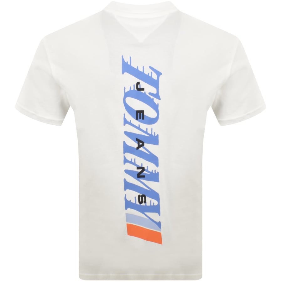 Image number 5 for Tommy Jeans Vintage Back Graphic T Shirt White