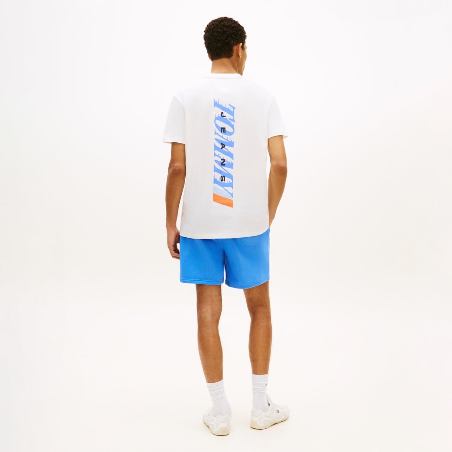 Image number 6 for Tommy Jeans Vintage Back Graphic T Shirt White