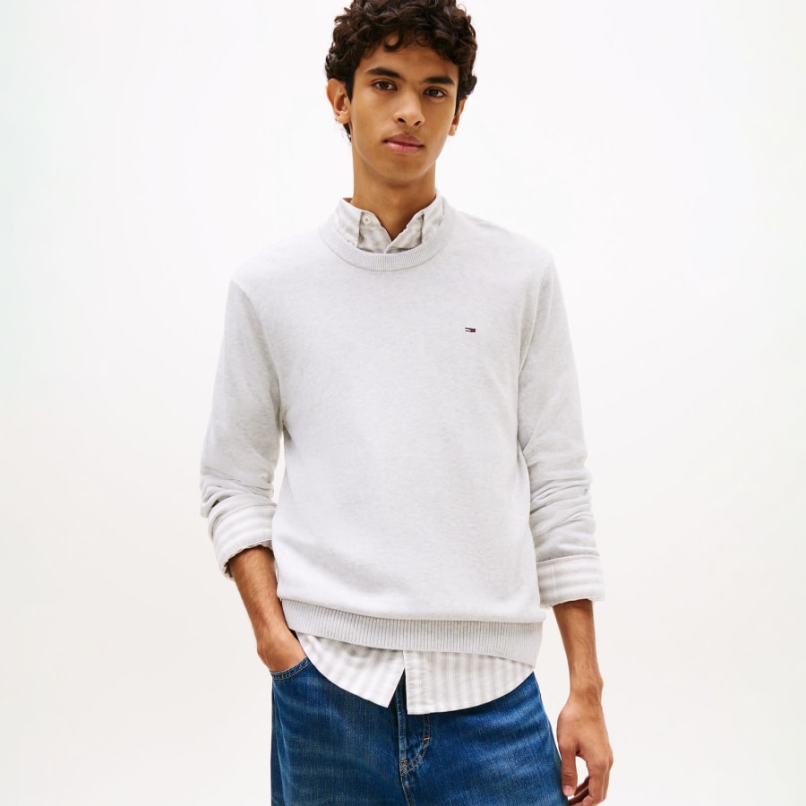 Image number 4 for Tommy Jeans Slim Fit Jumper Grey