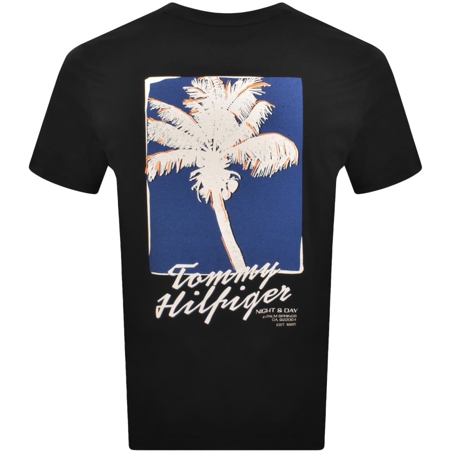 Image number 5 for Tommy Hilfiger Palm Photo Logo T Shirt Black