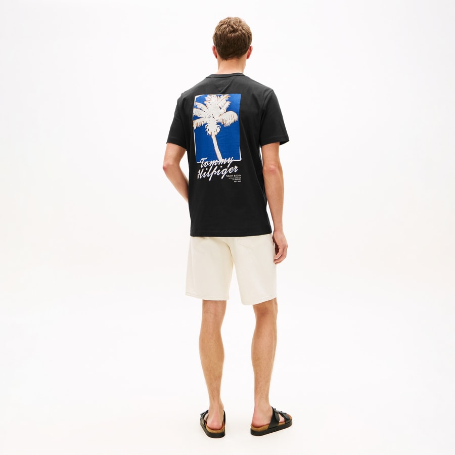 Image number 6 for Tommy Hilfiger Palm Photo Logo T Shirt Black