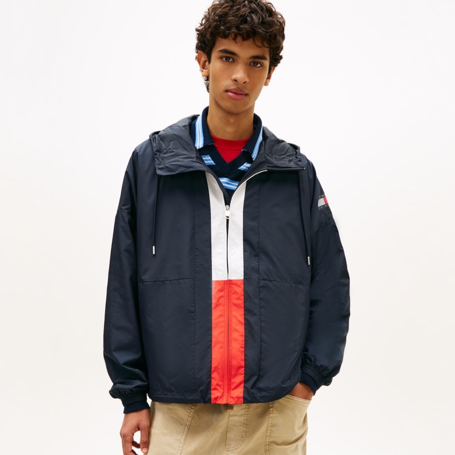 Image number 6 for Tommy Jeans Chicago Windbreaker Jacket Navy