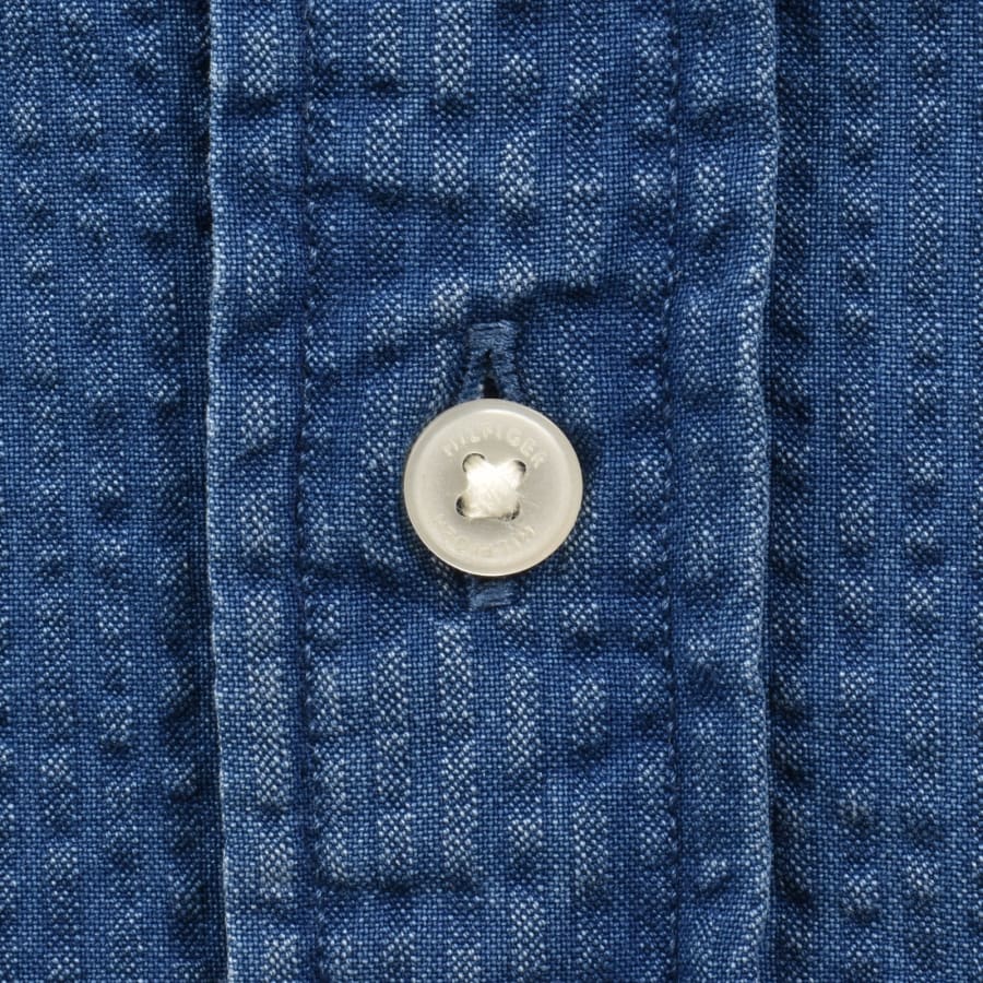 Image number 4 for Tommy Hilfiger Long Sleeved Stripe Shirt Blue