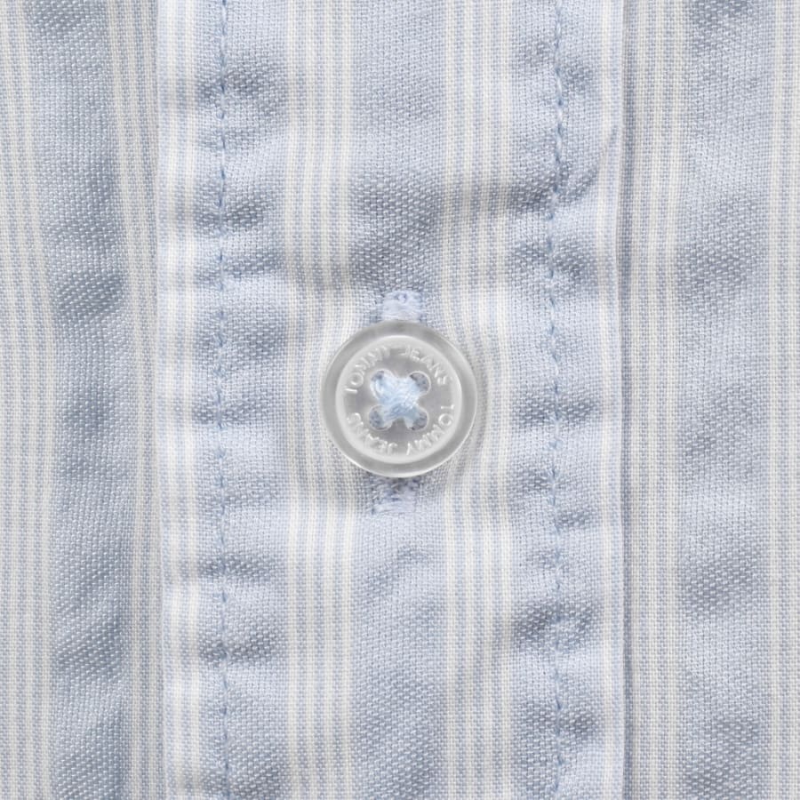 Image number 4 for Tommy Jeans Seersucker Striped Shirt Blue
