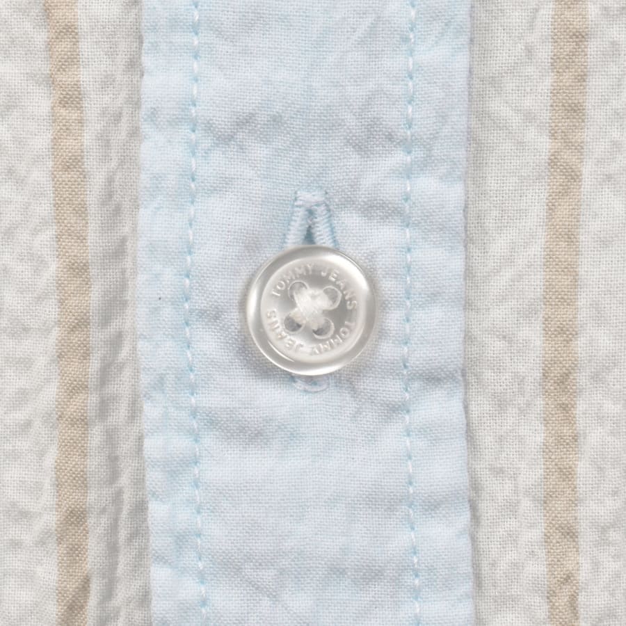 Image number 4 for Tommy Jeans Seersucker Striped Shirt Blue