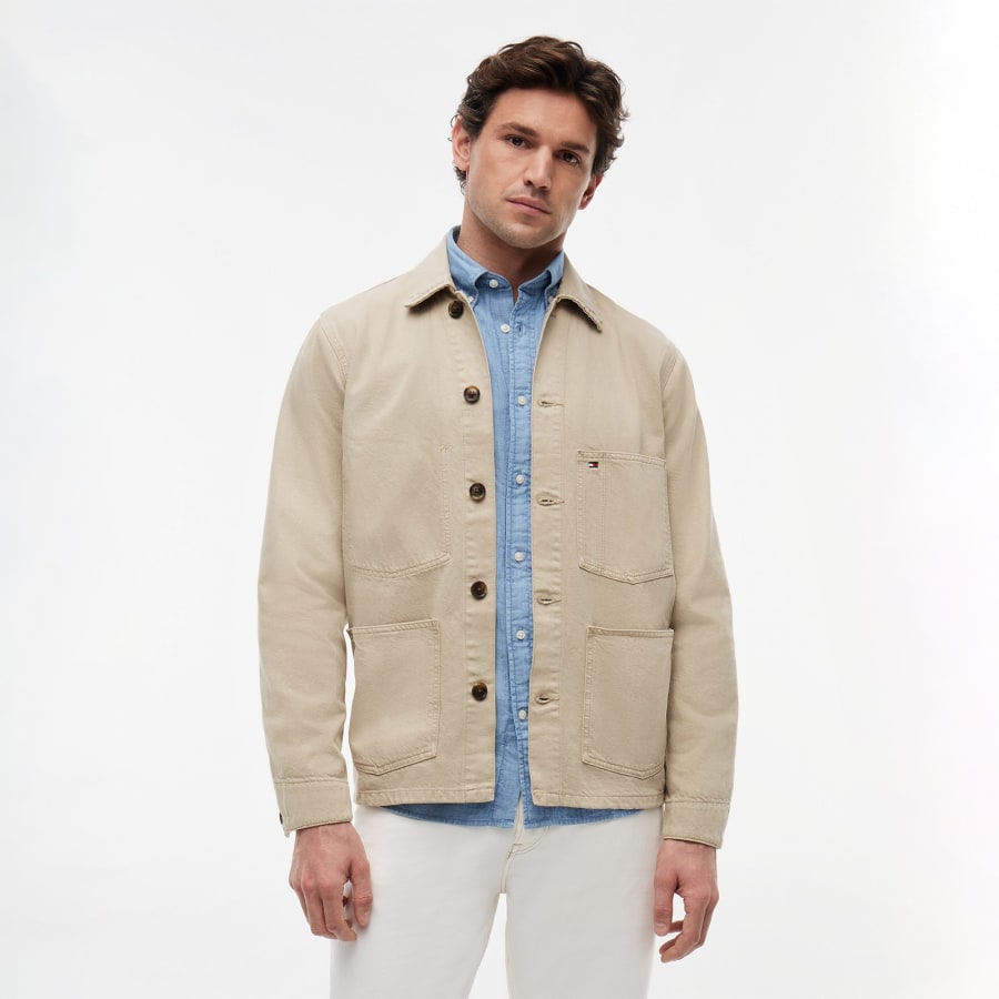 Image number 6 for Tommy Hilfiger Chore Jacket Begie