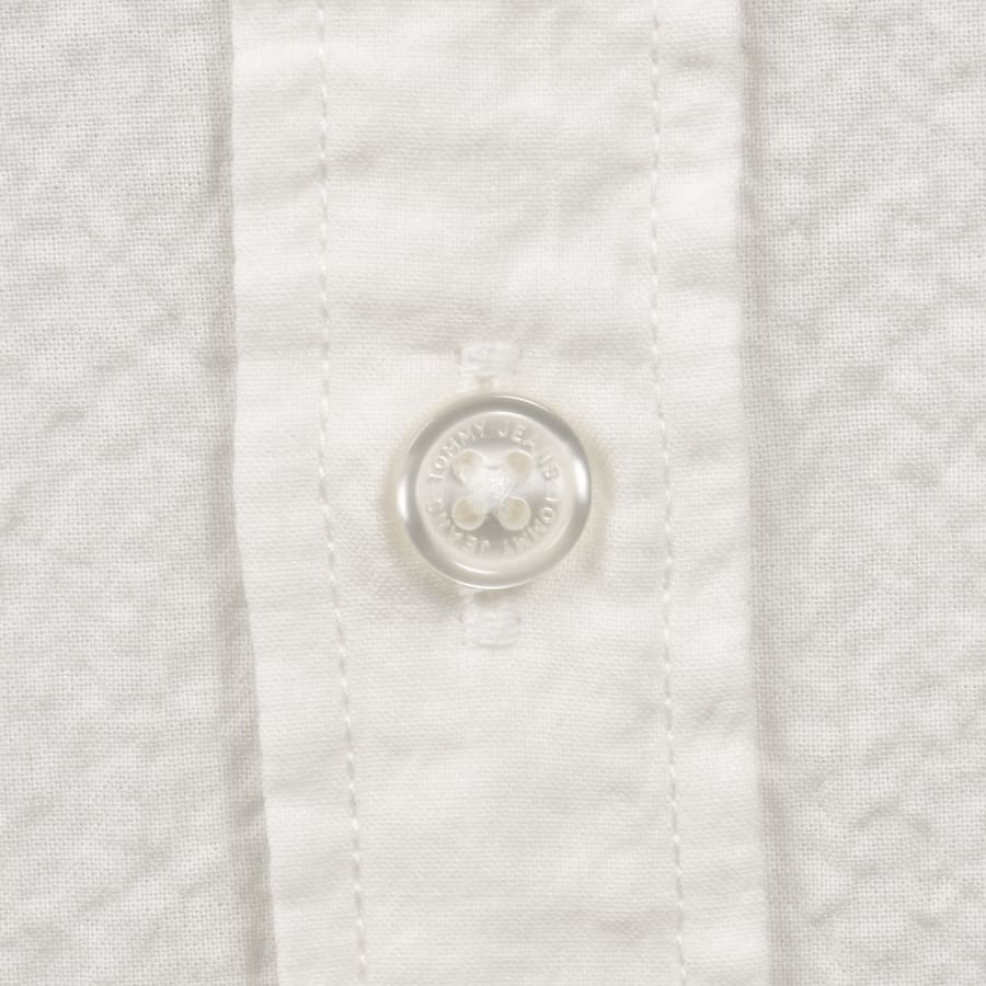 Image number 4 for Tommy Jeans Seersucker Shirt Ancient White