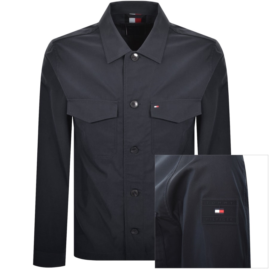 Image number 1 for Tommy Hilfiger Nylon Overshirt Navy