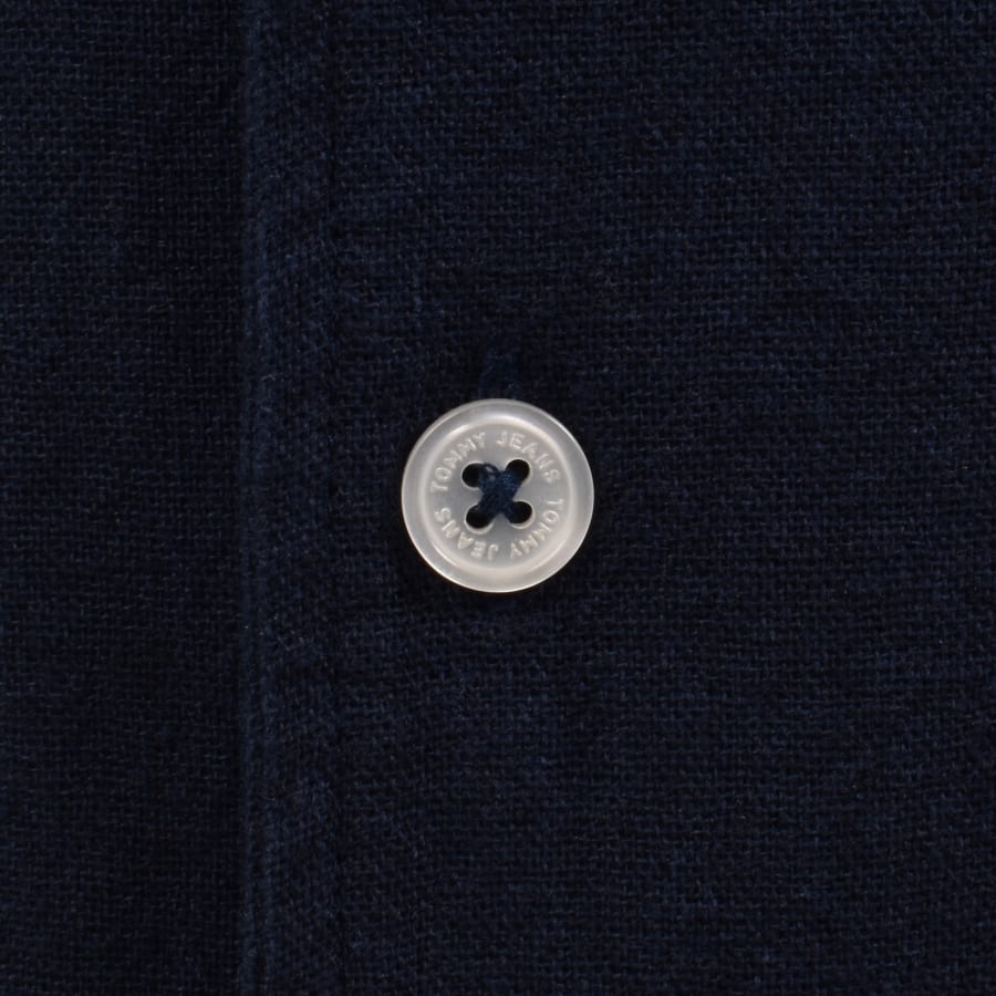Image number 4 for Tommy Jeans Linen Blend Shirt Navy