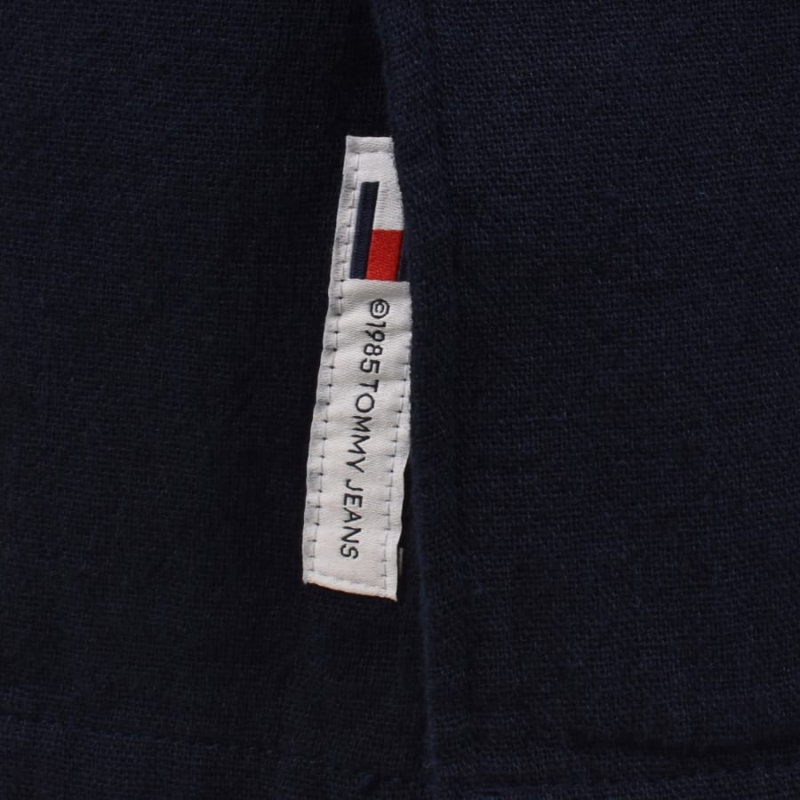 Image number 5 for Tommy Jeans Linen Blend Shirt Navy