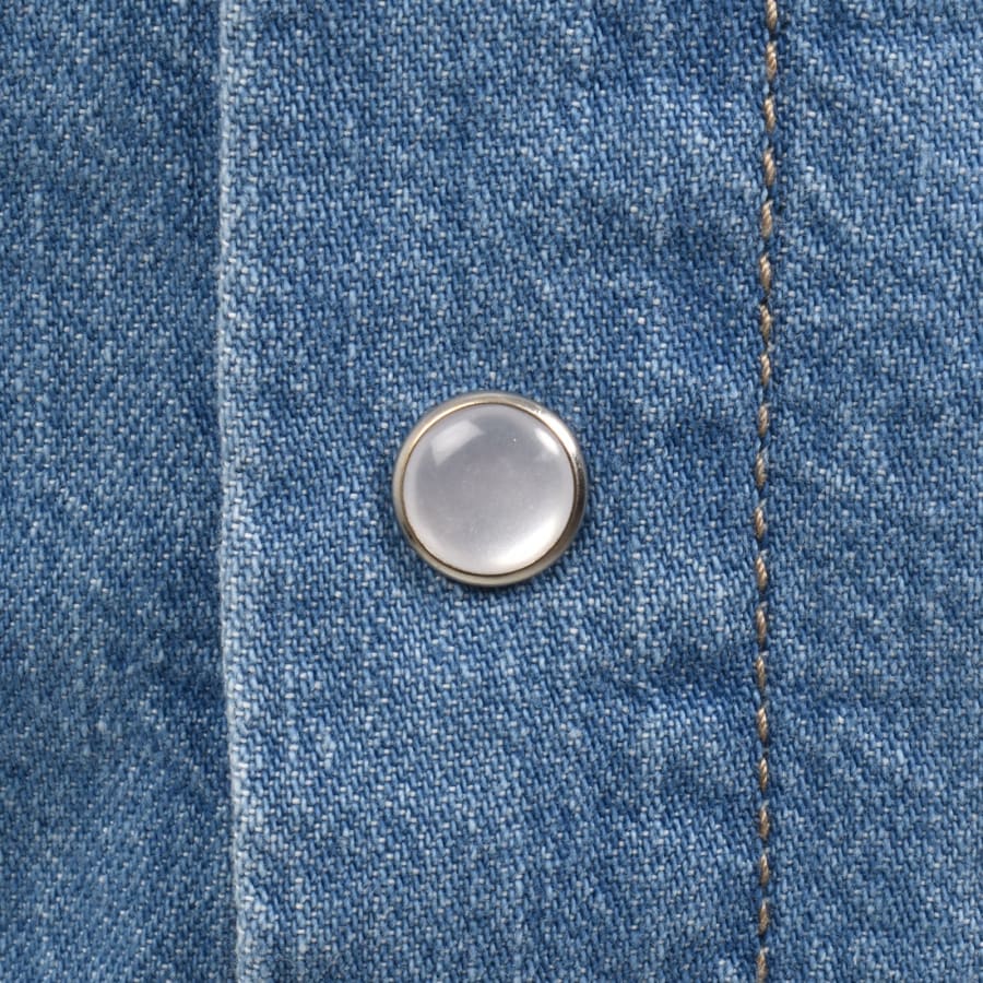 Image number 4 for Tommy Jeans Western Denim Shirt Blue