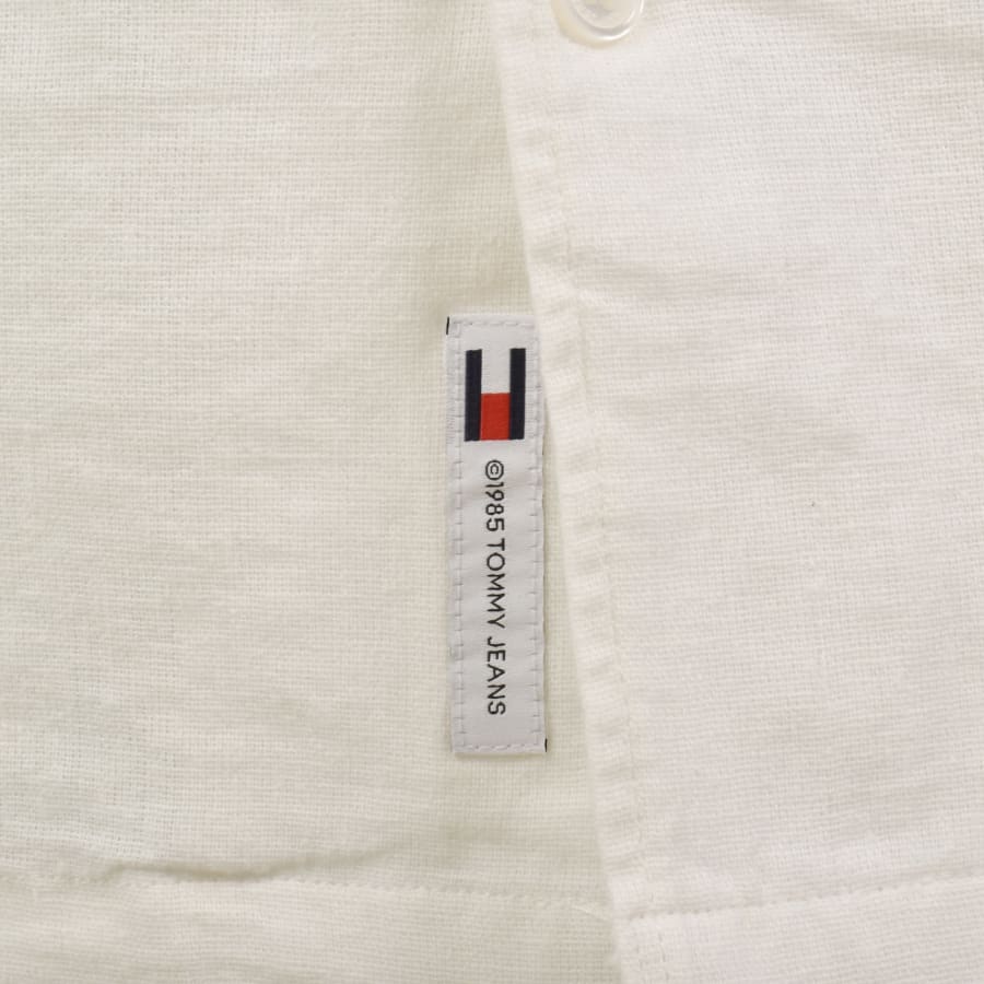 Image number 4 for Tommy Jeans Linen Blend Shirt White