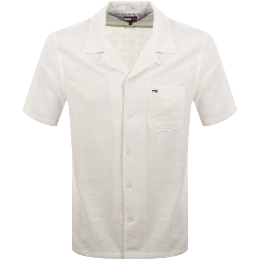 Image number 1 for Tommy Jeans Linen Blend Shirt White