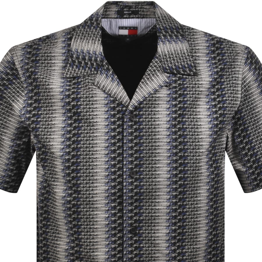 Image number 2 for Tommy Jeans All Over Print Shirt Black