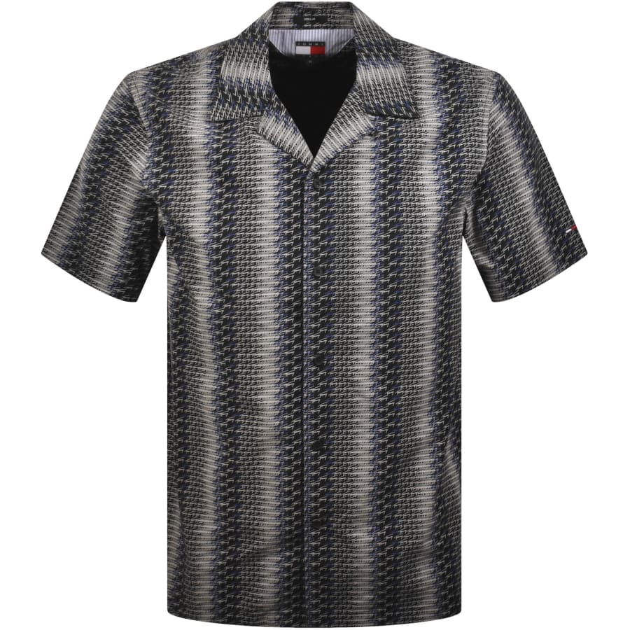 Image number 1 for Tommy Jeans All Over Print Shirt Black