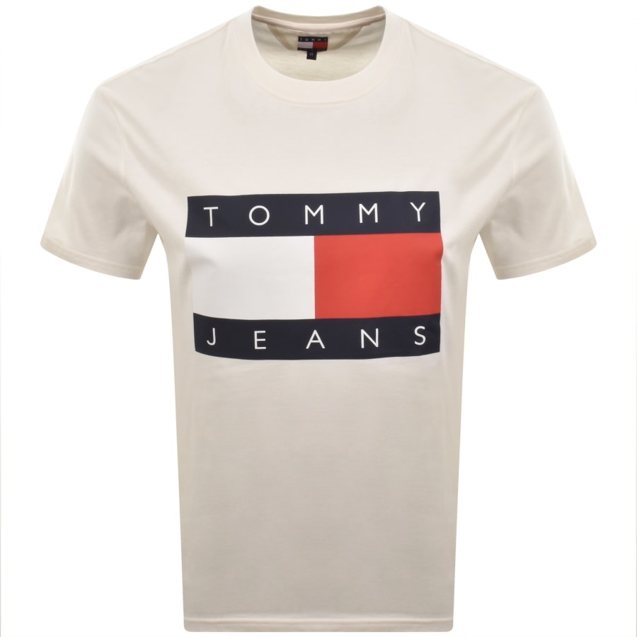 Image number 1 for Tommy Jeans Big Flag T Shirt White