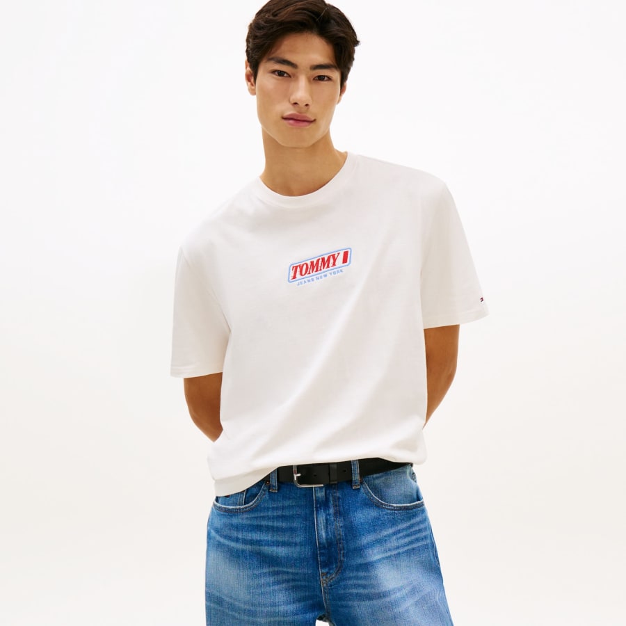 Image number 5 for Tommy Jeans 90s Vintage T Shirt White