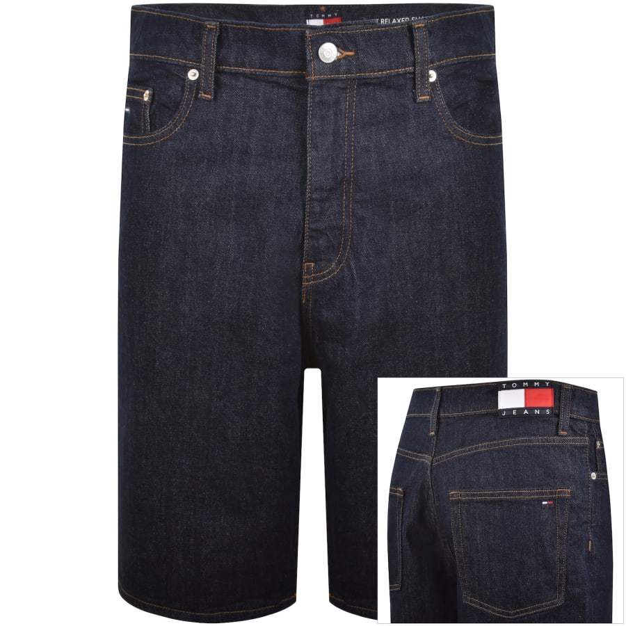 Image number 1 for Tommy Jeans Jaimie Relaxed Shorts Dark Wash Blue