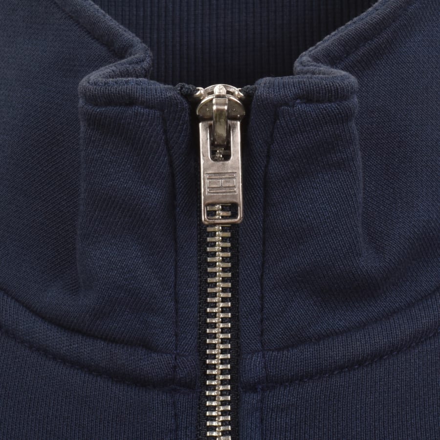 Image number 4 for Tommy Jeans Quarter Zip Sweatshirt Navy