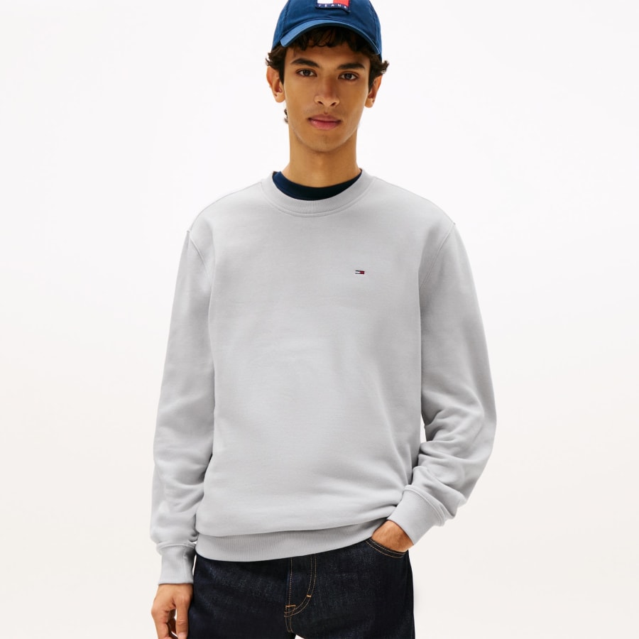 Image number 4 for Tommy Jeans Flag Logo Sweatshirt Grey